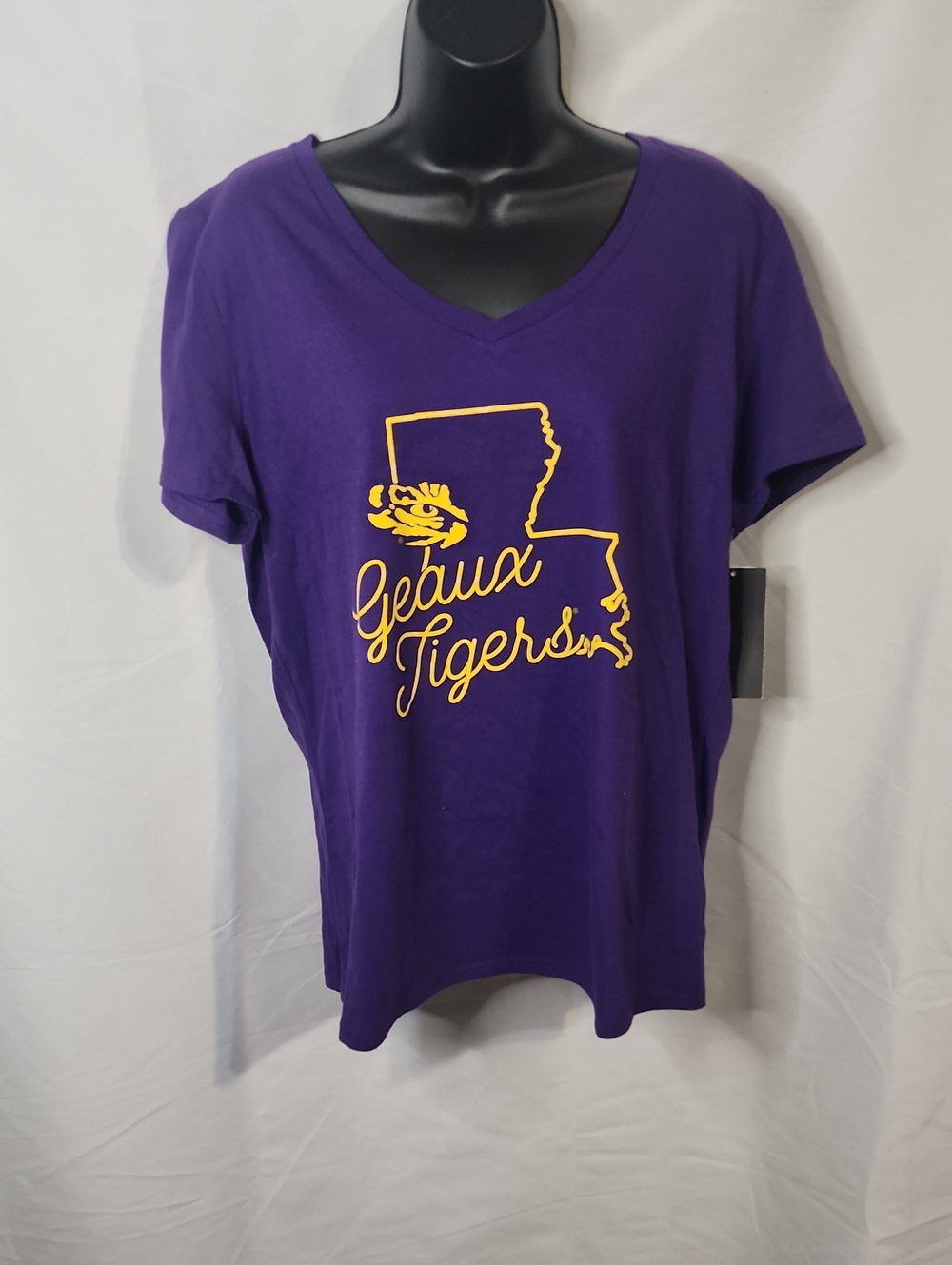 LSU Geaux Tigers Tee From Captivating In Regal Purple Size Large New With Tags